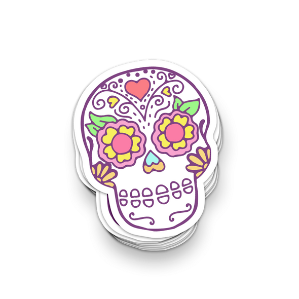 Sugar Skull Day of the Dead Vinyl Sticker